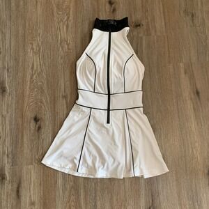 Great condition Wiskii future playground tennis dress white black - size small
